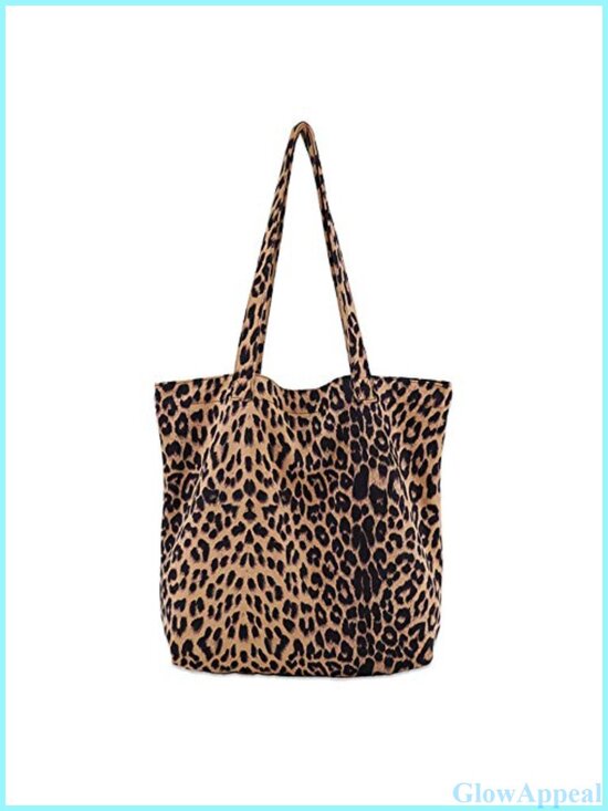 Handbags - Leopard Shoulder Bag Soft Lightweight Large Tote Purse Handbag Travel Satchel